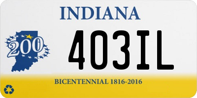 IN license plate 403IL