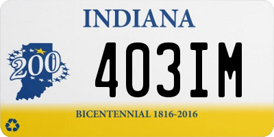 IN license plate 403IM