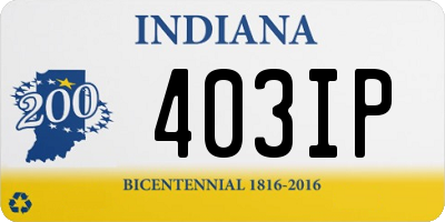 IN license plate 403IP