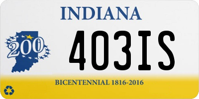 IN license plate 403IS