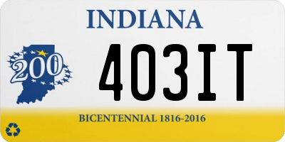 IN license plate 403IT