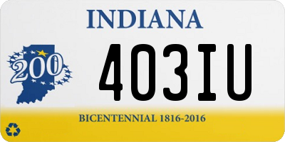 IN license plate 403IU