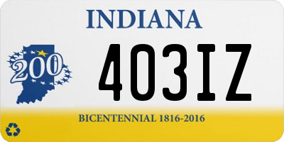 IN license plate 403IZ