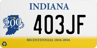 IN license plate 403JF