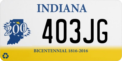 IN license plate 403JG