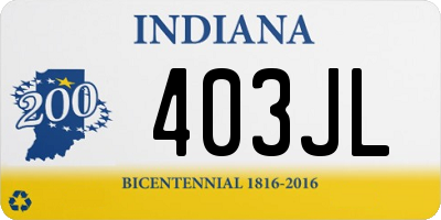 IN license plate 403JL