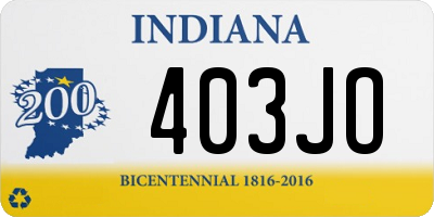 IN license plate 403JO