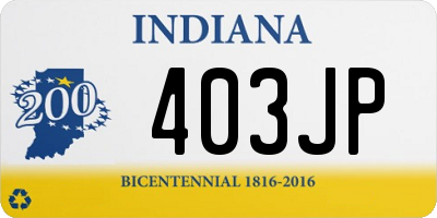 IN license plate 403JP