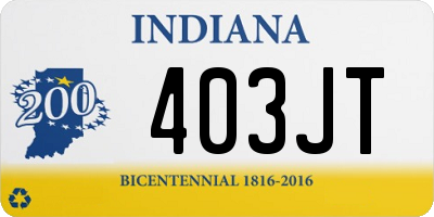 IN license plate 403JT