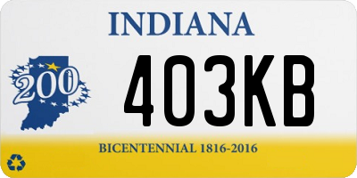 IN license plate 403KB