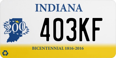 IN license plate 403KF