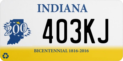 IN license plate 403KJ