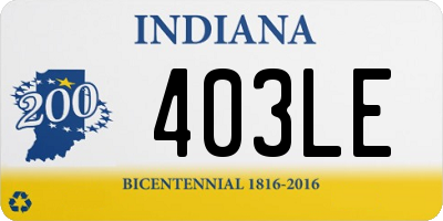 IN license plate 403LE