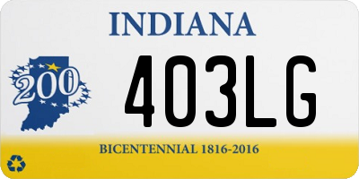 IN license plate 403LG