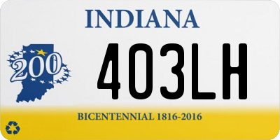 IN license plate 403LH