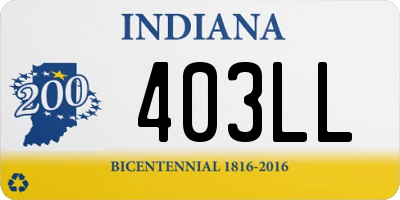 IN license plate 403LL