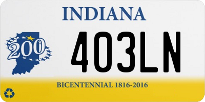 IN license plate 403LN