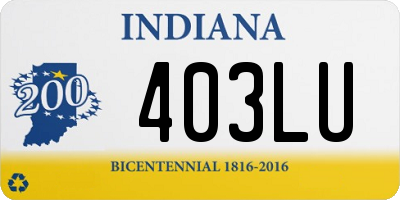 IN license plate 403LU