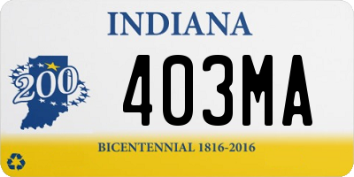 IN license plate 403MA