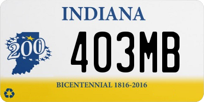 IN license plate 403MB