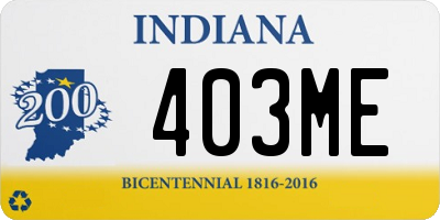 IN license plate 403ME