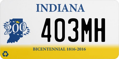 IN license plate 403MH