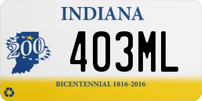 IN license plate 403ML