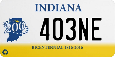 IN license plate 403NE