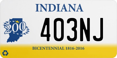 IN license plate 403NJ