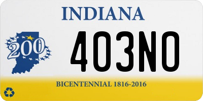 IN license plate 403NO