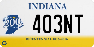 IN license plate 403NT