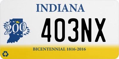 IN license plate 403NX