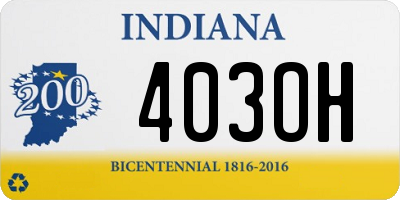 IN license plate 403OH
