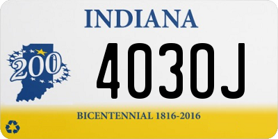 IN license plate 403OJ