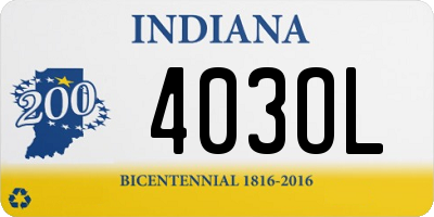 IN license plate 403OL