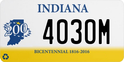 IN license plate 403OM