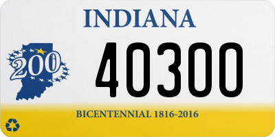 IN license plate 403OO