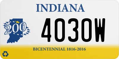 IN license plate 403OW