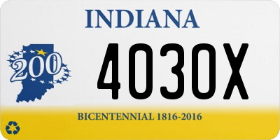 IN license plate 403OX