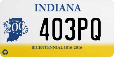 IN license plate 403PQ