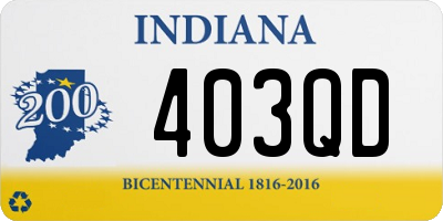 IN license plate 403QD