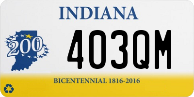 IN license plate 403QM