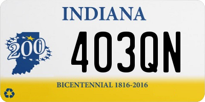 IN license plate 403QN