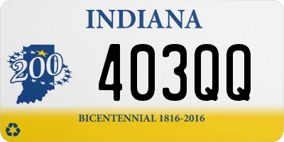 IN license plate 403QQ