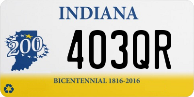 IN license plate 403QR