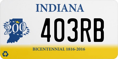 IN license plate 403RB