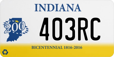 IN license plate 403RC