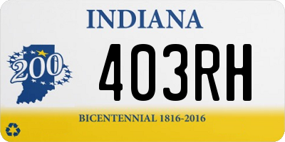 IN license plate 403RH