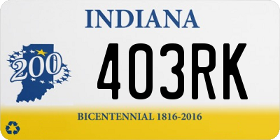 IN license plate 403RK