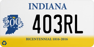 IN license plate 403RL